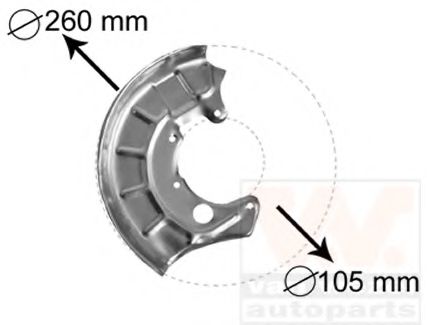 VAN WEZEL 5880372 Отражатель, диск тормозного механизма для VOLKSWAGEN JETTA II (Фольксваген Жэтта 2) VAN WEZEL 5880372 Отражатель, диск тормозного механизма для VOLKSWAGEN JETTA II (Фольксваген Жэтта 2)