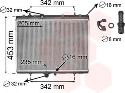 VAN WEZEL 40002249 Радиатор, охлаждение двигателя для PEUGEOT (Пежо) VAN WEZEL 40002249 Радиатор, охлаждение двигателя для PEUGEOT (Пежо)