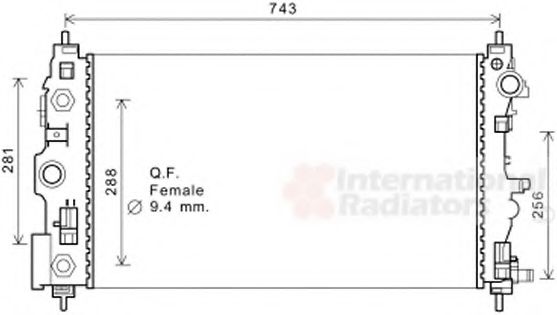 VAN WEZEL 08002046 Радиатор, охлаждение двигателя 
