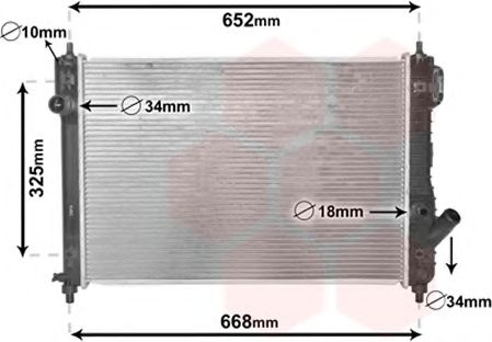 VAN WEZEL 08002049 Радиатор, охлаждение двигателя 