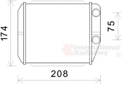 VAN WEZEL 17006416 Теплообменник, отопление салона для FIAT (Фиат) VAN WEZEL 17006416 Теплообменник, отопление салона для FIAT (Фиат)
