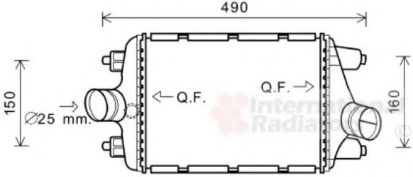 VAN WEZEL 74004081 Интеркулер 
