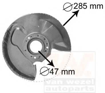 VAN WEZEL 3758372 Отражатель, диск тормозного механизма для OPEL MANTA B CC (Опель Манта б cc) VAN WEZEL 3758372 Отражатель, диск тормозного механизма для OPEL MANTA B CC (Опель Манта б cc)