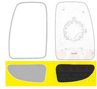 VAN WEZEL 3799833 Зеркальное стекло, наружное зеркало для OPEL MOVANO B (Опель Моvано б)