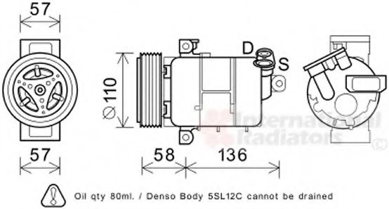 VAN WEZEL 1700K446 Компрессор, кондиционер для LANCIA DELTA III (Лансиа/лянча Дэлта 3) VAN WEZEL 1700K446 Компрессор, кондиционер для LANCIA DELTA III (Лансиа/лянча Дэлта 3)