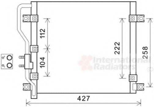 VAN WEZEL 82005376 Конденсатор, кондиционер для HYUNDAI GRACE (Хендай Граcэ) VAN WEZEL 82005376 Конденсатор, кондиционер для HYUNDAI GRACE (Хендай Граcэ)