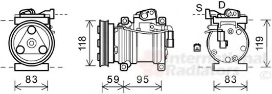 VAN WEZEL 8300K200 Компрессор, кондиционер для KIA (Киа) VAN WEZEL 8300K200 Компрессор, кондиционер для KIA (Киа)