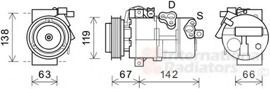 VAN WEZEL 8300K216 Компрессор, кондиционер для KIA (Киа) VAN WEZEL 8300K216 Компрессор, кондиционер для KIA (Киа)