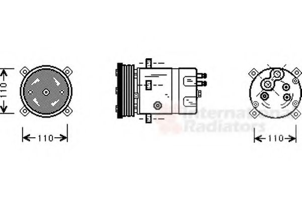 VAN WEZEL 0100K071 Компрессор, кондиционер для FIAT TEMPRA (Фиат Тэмпра) VAN WEZEL 0100K071 Компрессор, кондиционер для FIAT TEMPRA (Фиат Тэмпра)