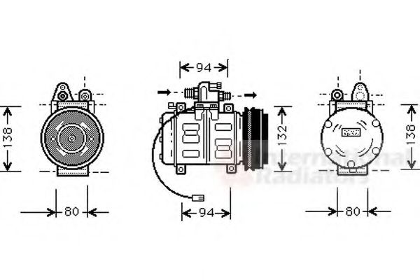 VAN WEZEL 0300K180 Компрессор, кондиционер для AUDI 4000 (Ауди 4000) VAN WEZEL 0300K180 Компрессор, кондиционер для AUDI 4000 (Ауди 4000)