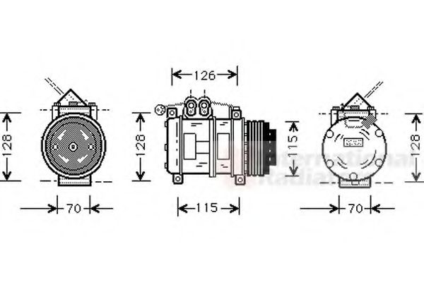 VAN WEZEL 0600K074 Компрессор, кондиционер для BMW 7 (Бмв 7) VAN WEZEL 0600K074 Компрессор, кондиционер для BMW 7 (Бмв 7)