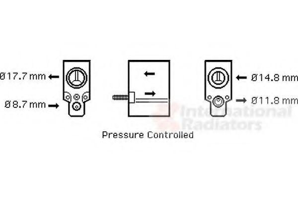 VAN WEZEL 09001220 Расширительный клапан, кондиционер для CITROËN XANTIA (CитроËн Ксантиа)