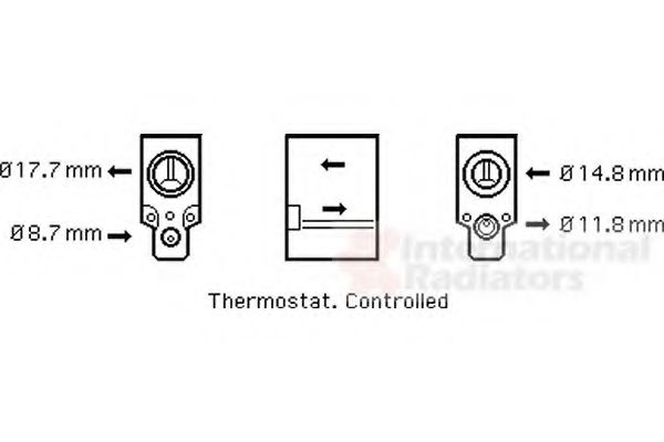 VAN WEZEL 09001221 Расширительный клапан, кондиционер для CITROËN XANTIA (CитроËн Ксантиа)