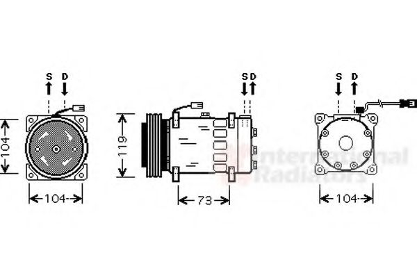 VAN WEZEL 0900K180 Компрессор, кондиционер для PEUGEOT 205 II (Пежо 205 2) VAN WEZEL 0900K180 Компрессор, кондиционер для PEUGEOT 205 II (Пежо 205 2)