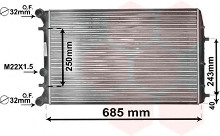 VAN WEZEL 76002010 Радиатор, охлаждение двигателя для SEAT IBIZA IV (Сеат Ибица 4) VAN WEZEL 76002010 Радиатор, охлаждение двигателя для SEAT IBIZA IV (Сеат Ибица 4)