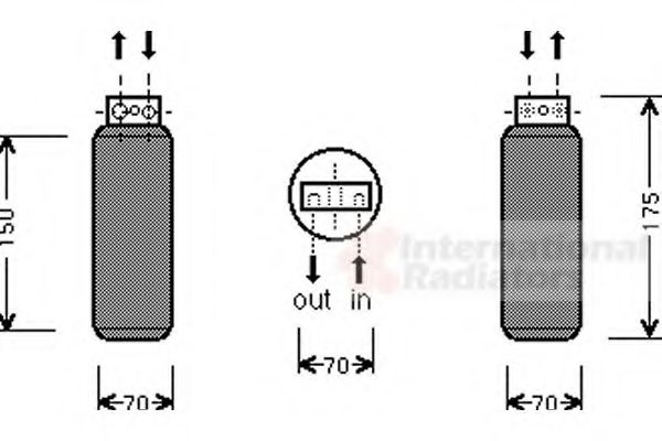 VAN WEZEL 3700D288 Осушитель, кондиционер для OPEL VECTRA B (Опель Вектра б) VAN WEZEL 3700D288 Осушитель, кондиционер для OPEL VECTRA B (Опель Вектра б)