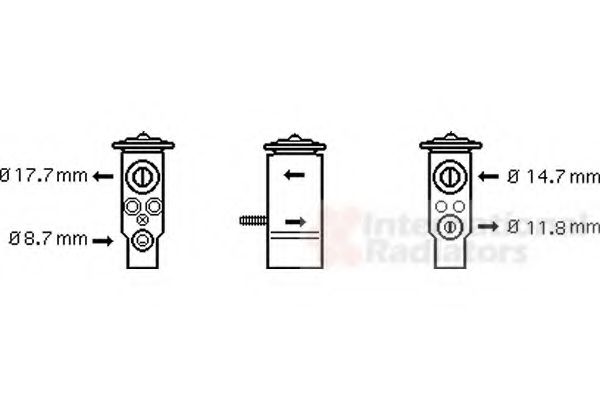 VAN WEZEL 43001332 Расширительный клапан, кондиционер для RENAULT CLIO II (Рено Клио 2) VAN WEZEL 43001332 Расширительный клапан, кондиционер для RENAULT CLIO II (Рено Клио 2)