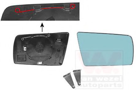 VAN WEZEL 3030834 Зеркальное стекло, наружное зеркало для MERCEDES-BENZ C-CLASS (Мэрcэдэс-бэнз С класс) VAN WEZEL 3030834 Зеркальное стекло, наружное зеркало для MERCEDES-BENZ C-CLASS (Мэрcэдэс-бэнз С класс)