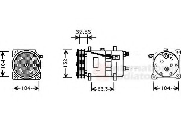VAN WEZEL 5800K074 Компрессор, кондиционер для VOLKSWAGEN JETTA II (Фольксваген Жэтта 2) VAN WEZEL 5800K074 Компрессор, кондиционер для VOLKSWAGEN JETTA II (Фольксваген Жэтта 2)