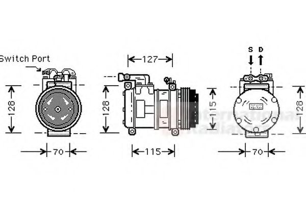 VAN WEZEL 7700K031 Компрессор, кондиционер для JAGUAR VANDEN PLAS (Ягуар Vандэн плас) VAN WEZEL 7700K031 Компрессор, кондиционер для JAGUAR VANDEN PLAS (Ягуар Vандэн плас)