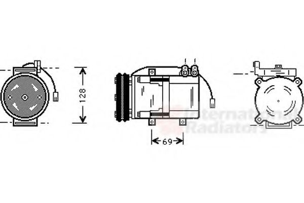 VAN WEZEL 8200K063 Компрессор, кондиционер для HYUNDAI GRACE (Хендай Граcэ) VAN WEZEL 8200K063 Компрессор, кондиционер для HYUNDAI GRACE (Хендай Граcэ)