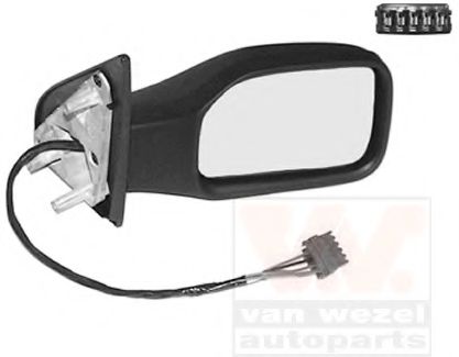 VAN WEZEL 4009808 Наружное зеркало для PEUGEOT 106 (Пежо 106)