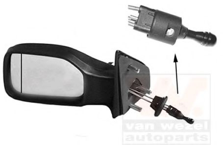 VAN WEZEL 4009813 Наружное зеркало для PEUGEOT 106 (Пежо 106)