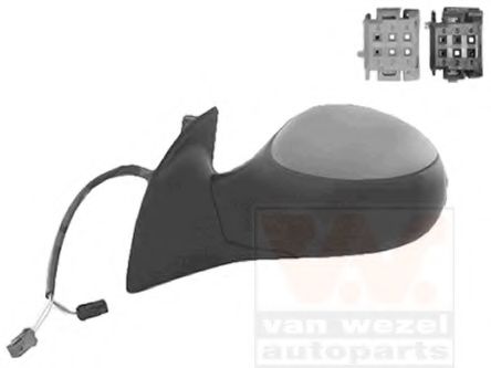 VAN WEZEL 4002817 Наружное зеркало для PEUGEOT 1007 (Пежо 1007) VAN WEZEL 4002817 Наружное зеркало для PEUGEOT 1007 (Пежо 1007)