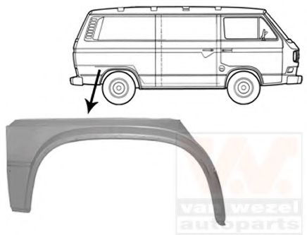 VAN WEZEL 5870144 Боковина для VOLKSWAGEN T3 CARAVELLE (Фольксваген Т3 cараvэллэ) VAN WEZEL 5870144 Боковина для VOLKSWAGEN T3 CARAVELLE (Фольксваген Т3 cараvэллэ)