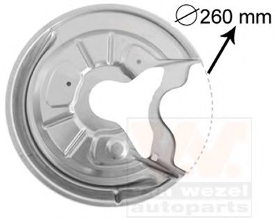 VAN WEZEL 7622374 Отражатель, диск тормозного механизма для AUDI A3 (Ауди А3) VAN WEZEL 7622374 Отражатель, диск тормозного механизма для AUDI A3 (Ауди А3)