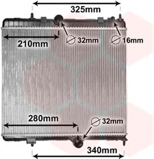 VAN WEZEL 40002384 Радиатор, охлаждение двигателя 