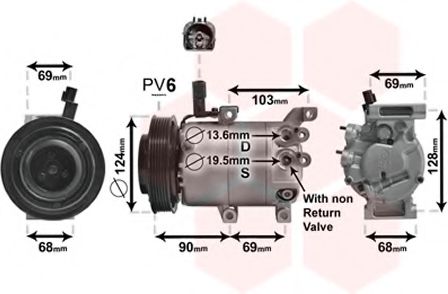 VAN WEZEL 8200K382 Компрессор, кондиционер для HYUNDAI FLUIDIC ELANTRA (Хендай Флуидиc элантра) VAN WEZEL 8200K382 Компрессор, кондиционер для HYUNDAI FLUIDIC ELANTRA (Хендай Флуидиc элантра)