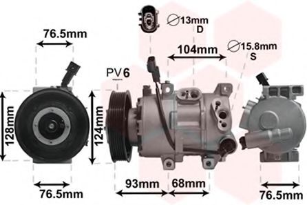 VAN WEZEL 8300K242 Компрессор, кондиционер для KIA (Киа) VAN WEZEL 8300K242 Компрессор, кондиционер для KIA (Киа)