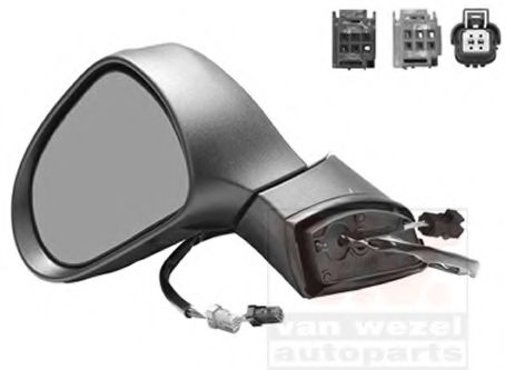 VAN WEZEL 4029807 Наружное зеркало для PEUGEOT 207 (Пежо 207) VAN WEZEL 4029807 Наружное зеркало для PEUGEOT 207 (Пежо 207)