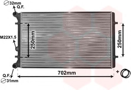 VAN WEZEL 03002155 Радиатор, охлаждение двигателя для AUDI TT (Ауди Тт) VAN WEZEL 03002155 Радиатор, охлаждение двигателя для AUDI TT (Ауди Тт)