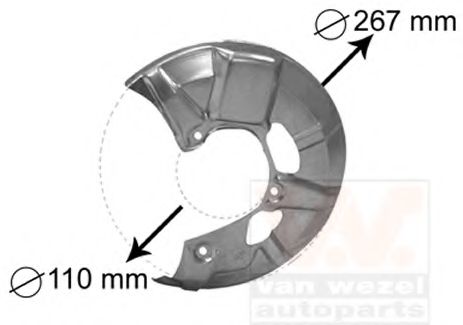 VAN WEZEL 5830371 Отражатель, диск тормозного механизма для AUDI 80 (Ауди 80) VAN WEZEL 5830371 Отражатель, диск тормозного механизма для AUDI 80 (Ауди 80)