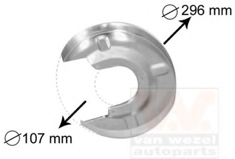 VAN WEZEL 5874373 Отражатель, диск тормозного механизма для VOLKSWAGEN (Фольксваген) VAN WEZEL 5874373 Отражатель, диск тормозного механизма для VOLKSWAGEN (Фольксваген)