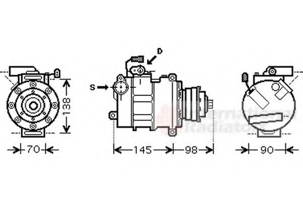 VAN WEZEL 0300K288 Компрессор, кондиционер для AUDI Q7 (Ауди Кью 7) VAN WEZEL 0300K288 Компрессор, кондиционер для AUDI Q7 (Ауди Кью 7)