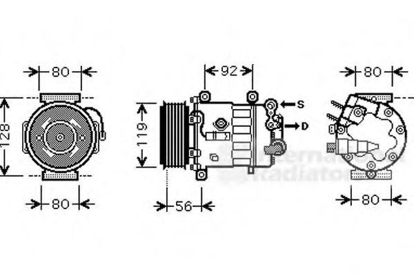 VAN WEZEL 4000K320 Компрессор, кондиционер для PEUGEOT 407 (Пежо 407) VAN WEZEL 4000K320 Компрессор, кондиционер для PEUGEOT 407 (Пежо 407)