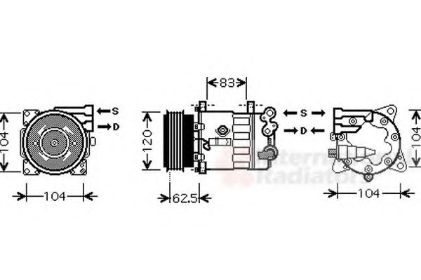 VAN WEZEL 4000K321 Компрессор, кондиционер для PEUGEOT 407 (Пежо 407) VAN WEZEL 4000K321 Компрессор, кондиционер для PEUGEOT 407 (Пежо 407)