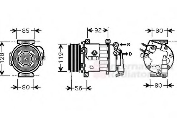 VAN WEZEL 4000K329 Компрессор, кондиционер для PEUGEOT 407 (Пежо 407) VAN WEZEL 4000K329 Компрессор, кондиционер для PEUGEOT 407 (Пежо 407)