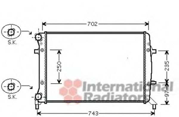 VAN WEZEL 58002272 Радиатор, охлаждение двигателя для SEAT ALTEA (Сеат Алтэа) VAN WEZEL 58002272 Радиатор, охлаждение двигателя для SEAT ALTEA (Сеат Алтэа)