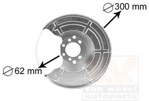 VAN WEZEL 3745371 Отражатель, диск тормозного механизма для OPEL (Опель) VAN WEZEL 3745371 Отражатель, диск тормозного механизма для OPEL (Опель)