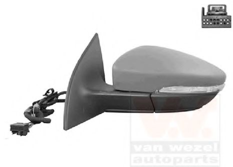 VAN WEZEL 5849807 Наружное зеркало для VOLKSWAGEN SCIROCCO (Фольксваген Сcироccо) VAN WEZEL 5849807 Наружное зеркало для VOLKSWAGEN SCIROCCO (Фольксваген Сcироccо)