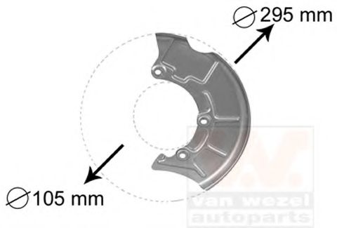 VAN WEZEL 5888371 Отражатель, диск тормозного механизма для VOLKSWAGEN (Фольксваген) VAN WEZEL 5888371 Отражатель, диск тормозного механизма для VOLKSWAGEN (Фольксваген)