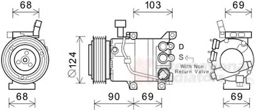 VAN WEZEL 8200K421 Компрессор, кондиционер для HYUNDAI FLUIDIC ELANTRA (Хендай Флуидиc элантра) VAN WEZEL 8200K421 Компрессор, кондиционер для HYUNDAI FLUIDIC ELANTRA (Хендай Флуидиc элантра)