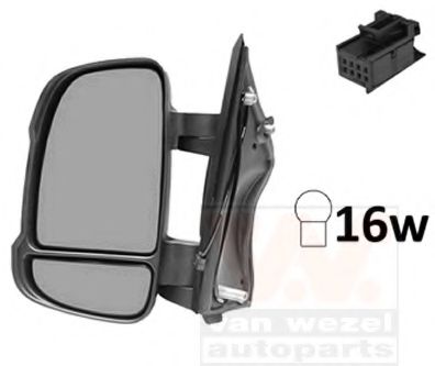 VAN WEZEL 0983801 Наружное зеркало для CITROËN JUMPER (CитроËн Жумпэр)