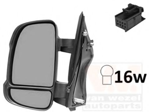 VAN WEZEL 0983807 Наружное зеркало для CITROËN JUMPER (CитроËн Жумпэр)