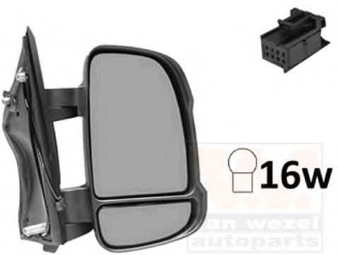 VAN WEZEL 0983808 Наружное зеркало для CITROËN JUMPER (CитроËн Жумпэр)