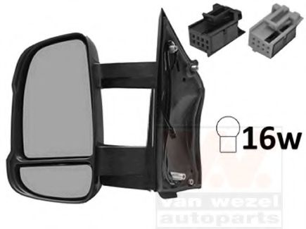 VAN WEZEL 1651813 Наружное зеркало для CITROËN JUMPER (CитроËн Жумпэр)